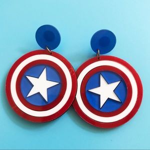 🇺🇸 Captain America // Dangly Earrings